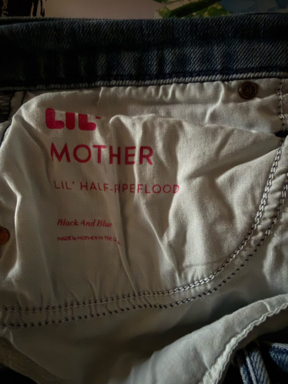 MOTHER Petite Lil Half Pipe Flood Jeans, size 33 - Picture 11 of 12